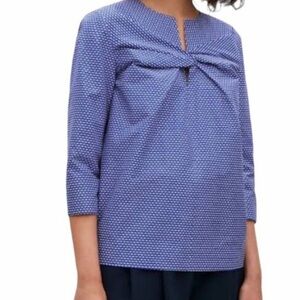 COS Blue Knot Poplin Top